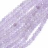 420j Ametyst fasetowany kamień naturalny, lawendowy, okrągłe, 3 mm, otwór: 0,5 mm, ok. 90 szt./sznur, 13,78~14,57'' (35~37 cm)